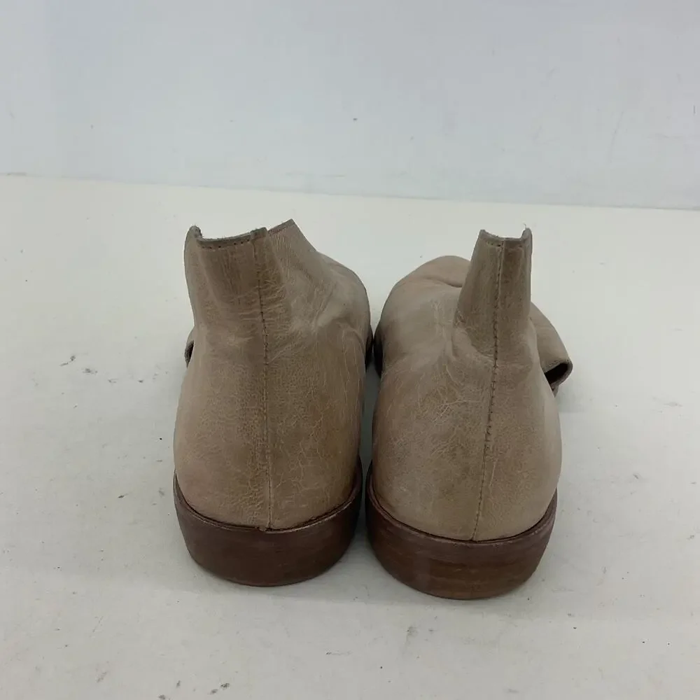 Free People Taupe Suede Cutout Ankle Booties